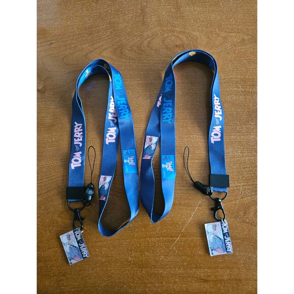 (X2) Popular Cartoon Network Classics Tom and Jerry Characters Blue Lanyard - Picture 1 of 6